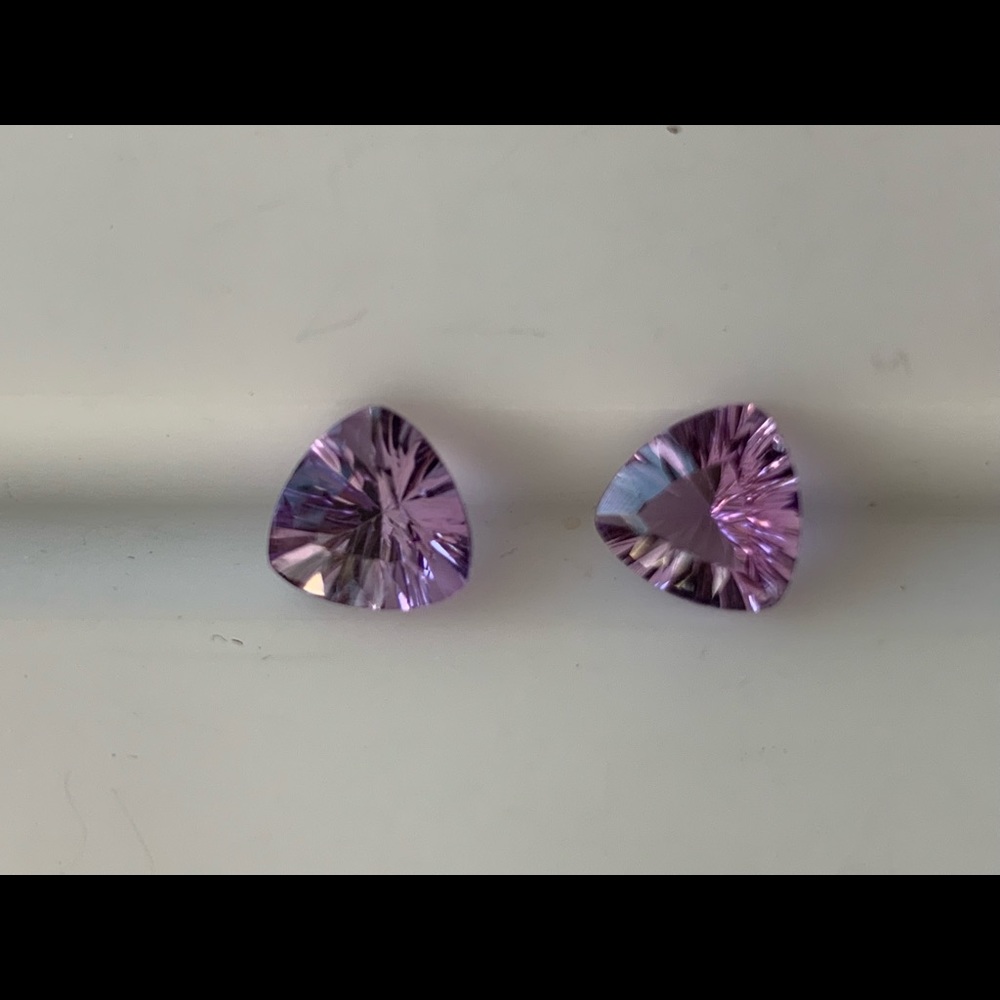 NWOT Genuine Amethyst Trillions - Picture 1 of 6